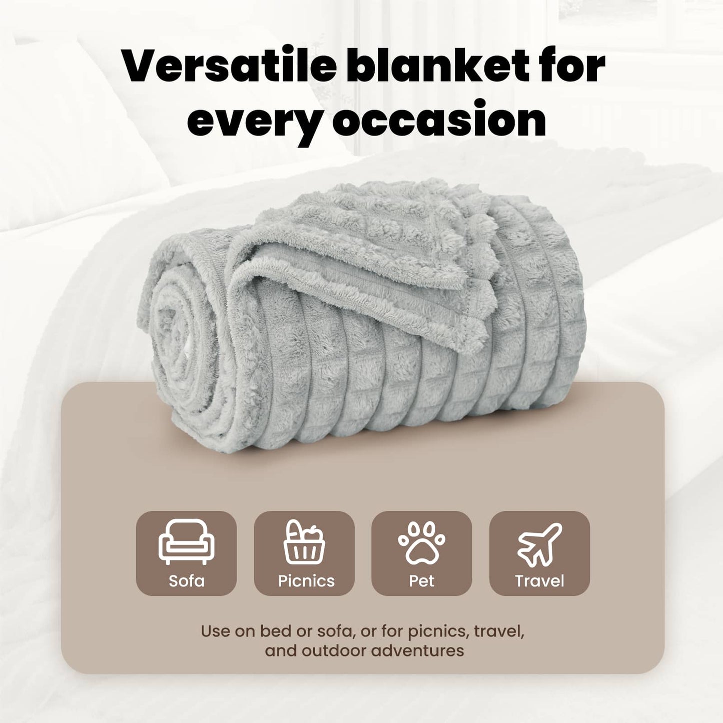 Mesti antklodės 6 pcs Pilka 150 x 130 cm Flysas