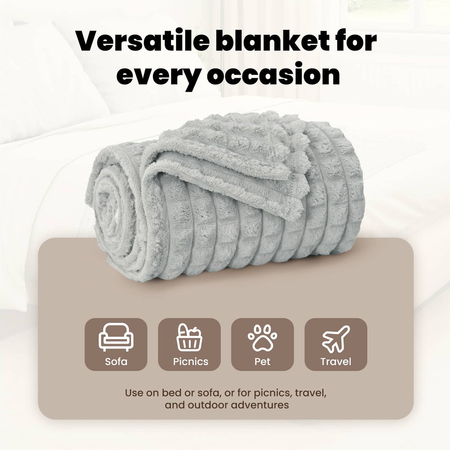 Mesti antklodės 6 pcs Pilka 240 x 220 cm Flysas