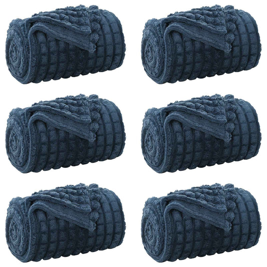 Mesti antklodės 6 pcs Jūrinė mėlyna 150 x 130 cm Flysas