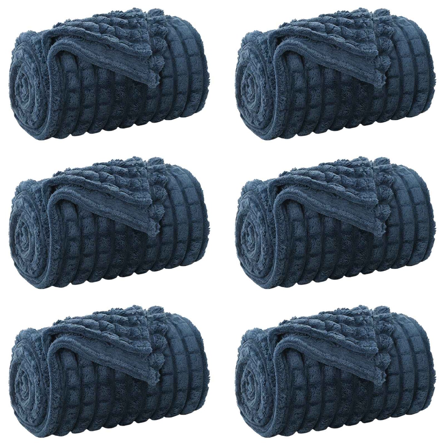 Mesti antklodės 6 pcs Jūrinė mėlyna 200 x 150 cm Flysas