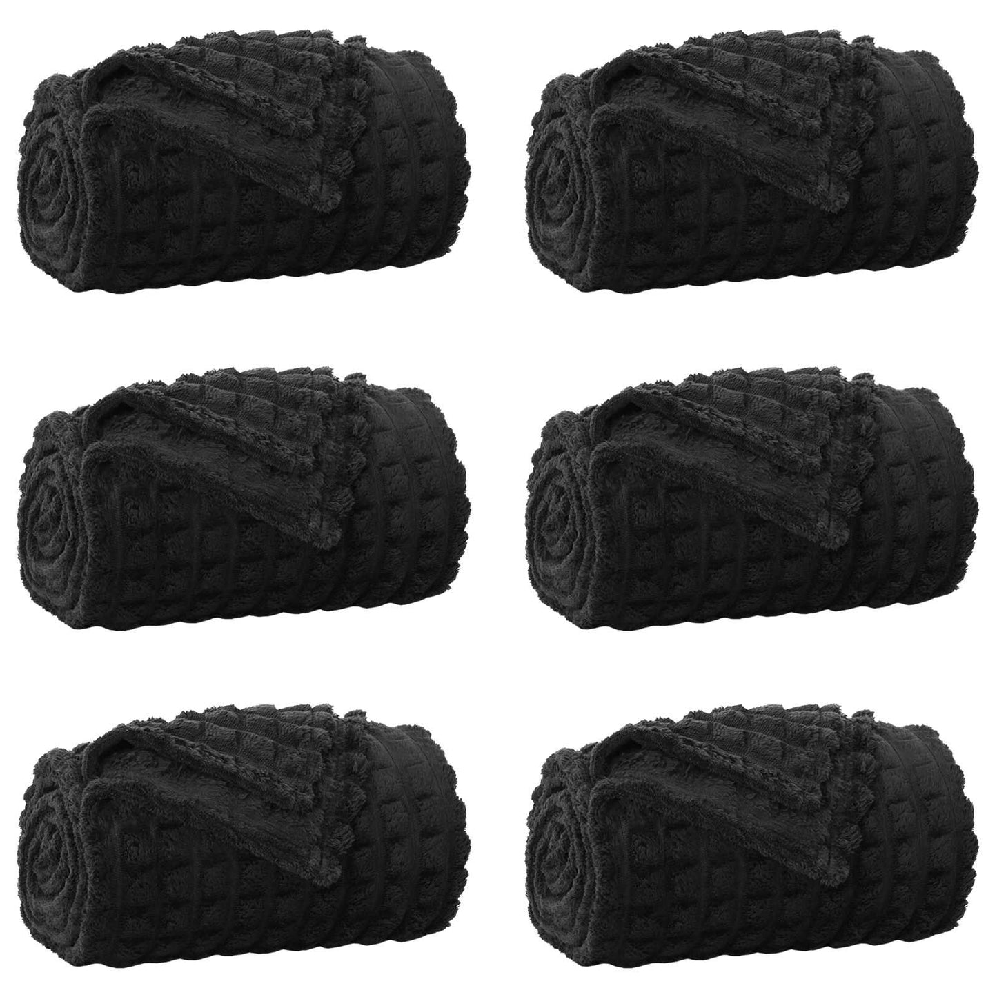 Mesti antklodės 6 pcs Juoda 270 x 240 cm Flysas