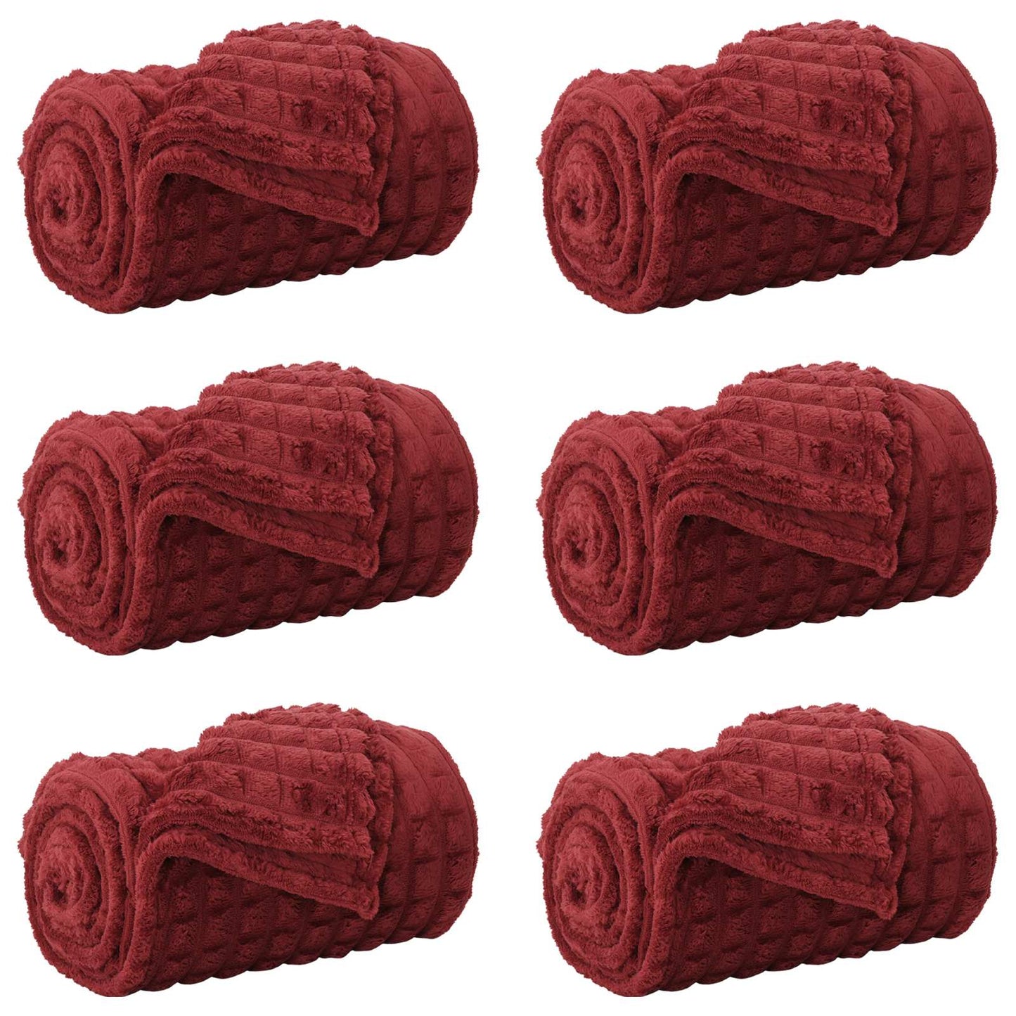 Mesti antklodės 6 pcs Bordo raudona 270 x 240 cm Flysas
