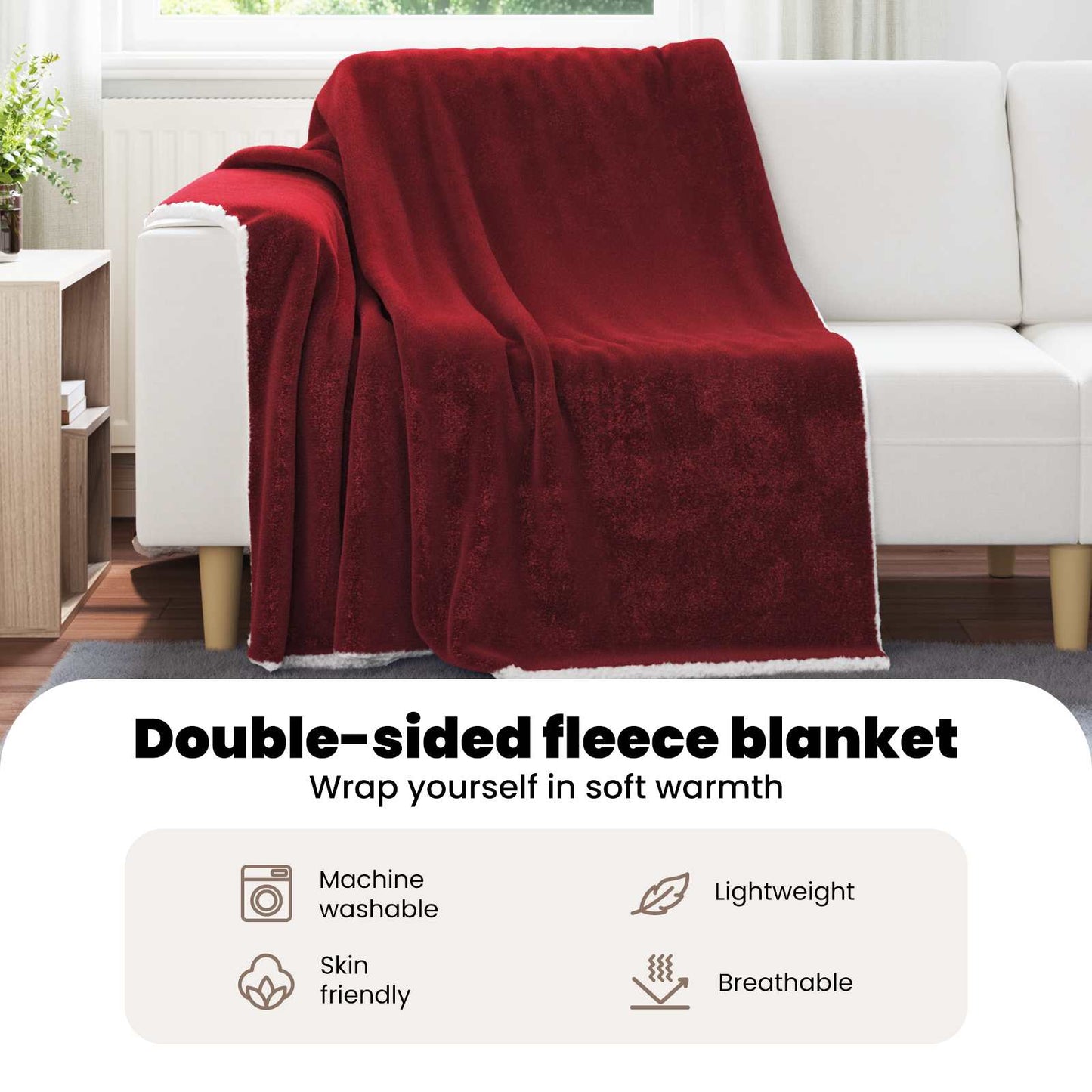 Apklotas Bordo raudona 150 x 200 cm Flysas