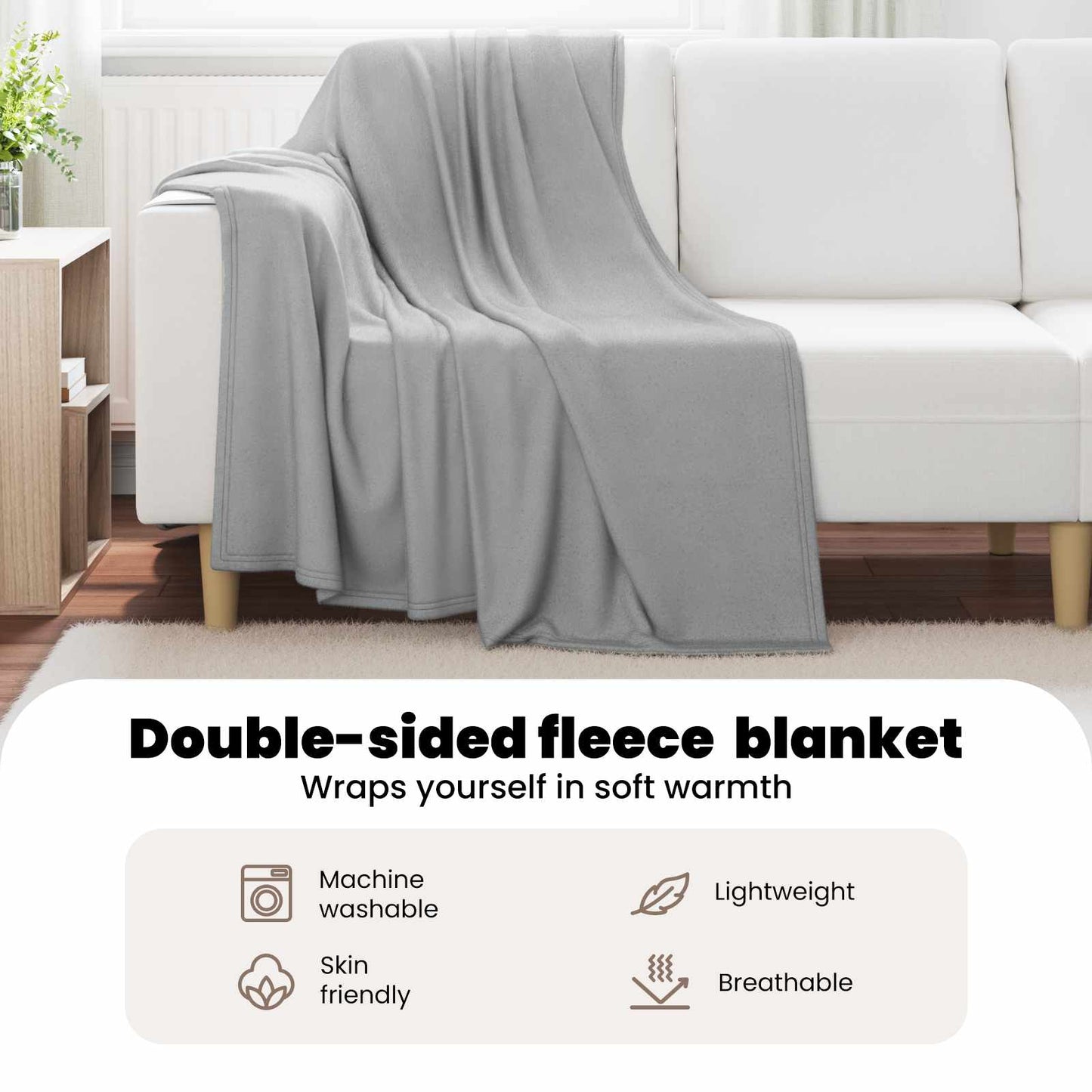 Apklotas Pilka 170 x 130 cm Flysas