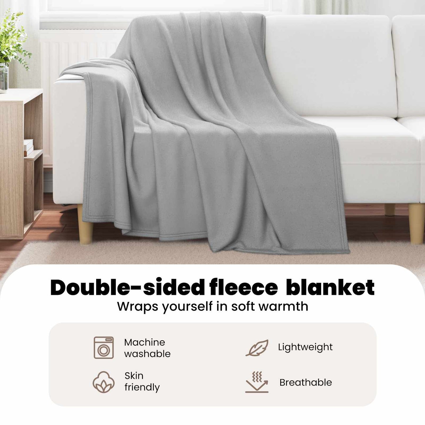 Apklotas Pilka 200 x 150 cm Flysas