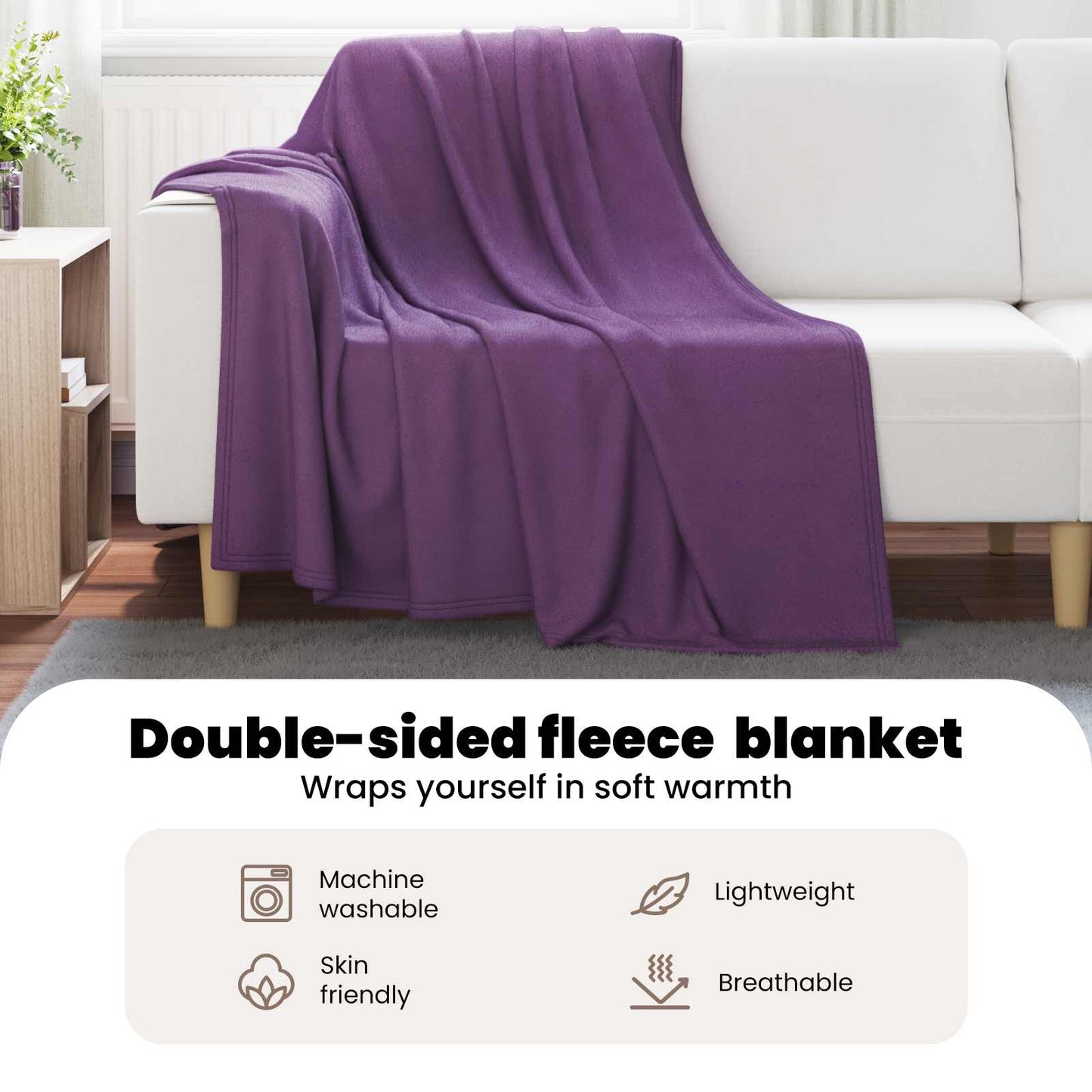 Apklotas Violetinė 200 x 150 cm Flysas