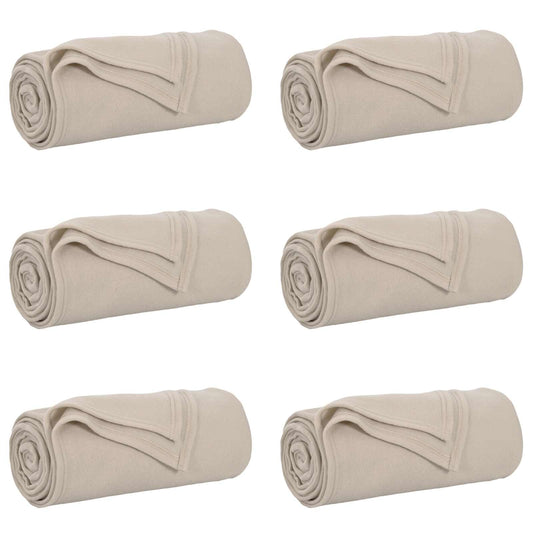 Mesti antklodės 6 pcs Smėlio 170 x 130 cm Flysas