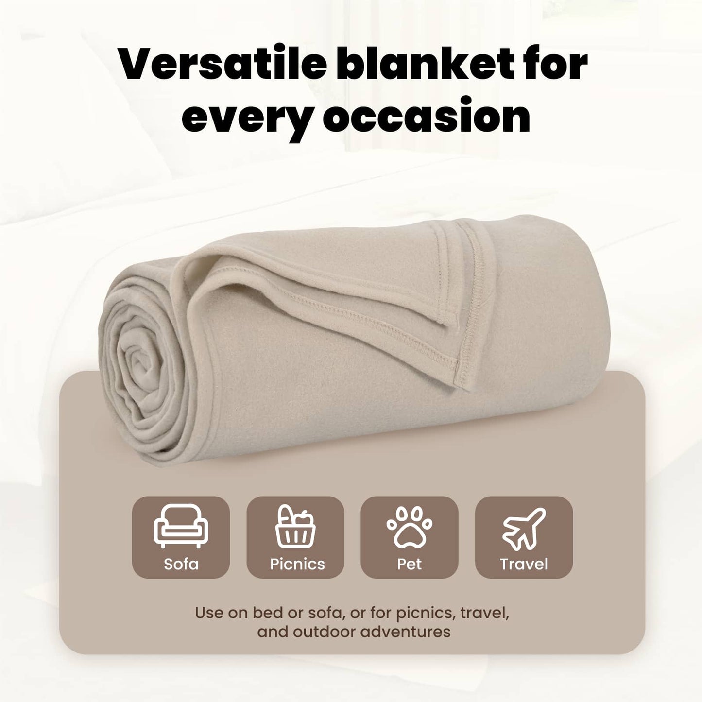 Mesti antklodės 6 pcs Smėlio 270 x 240 cm Flysas