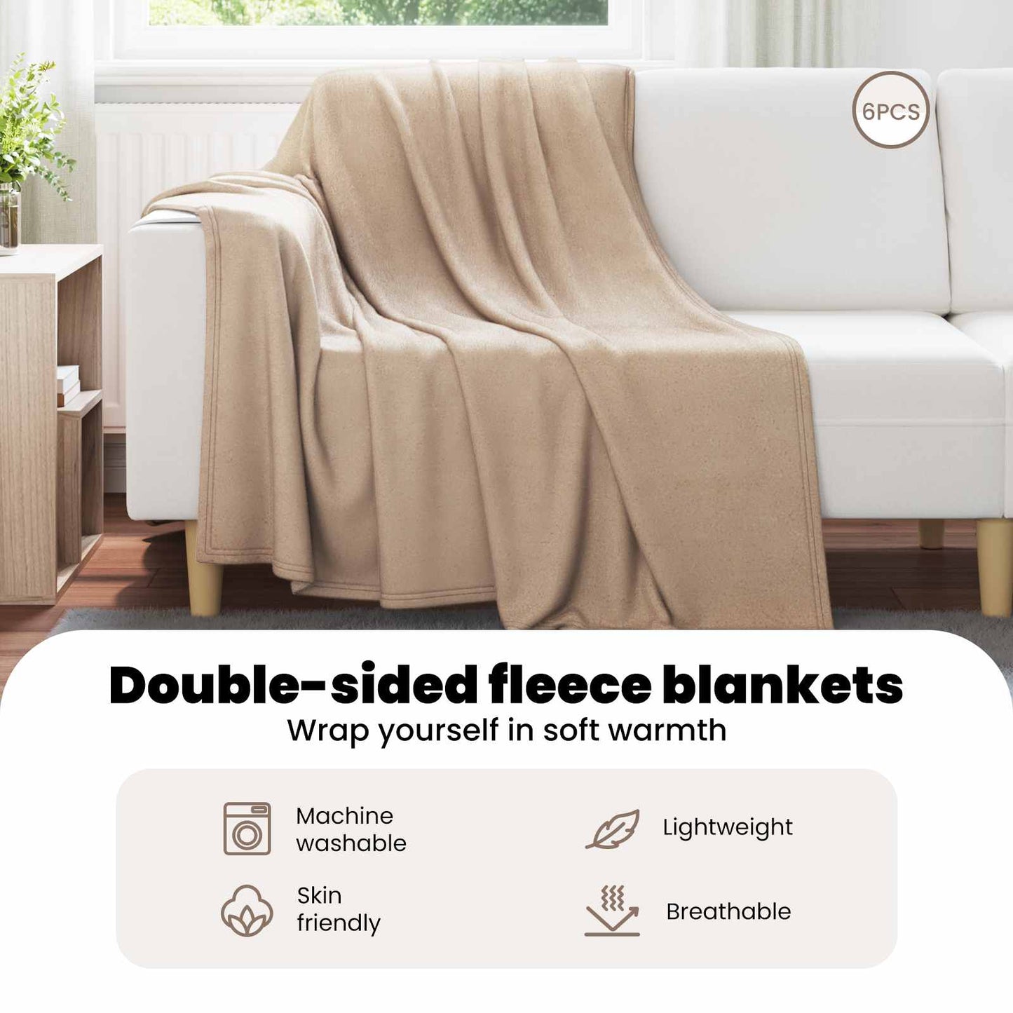 Mesti antklodės 6 pcs Kupranugario 200 x 150 cm Flysas