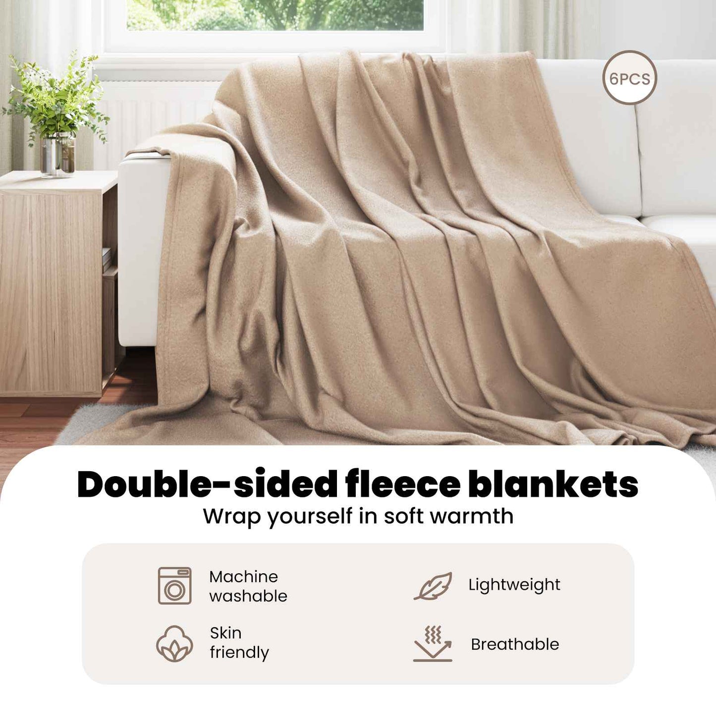 Mesti antklodės 6 pcs Kupranugario 240 x 220 cm Flysas