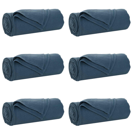 Mesti antklodės 6 pcs Jūrinė mėlyna 170 x 130 cm Flysas