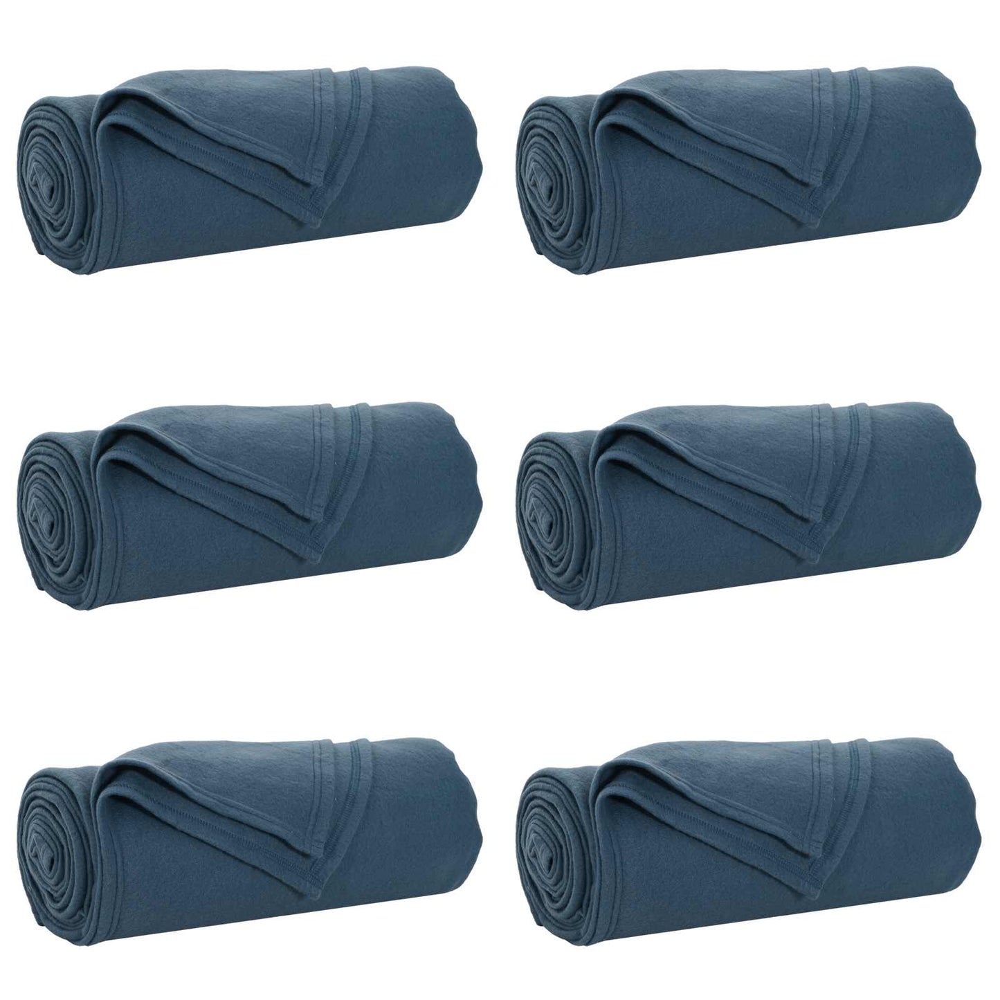 Mesti antklodės 6 pcs Jūrinė mėlyna 240 x 220 cm Flysas