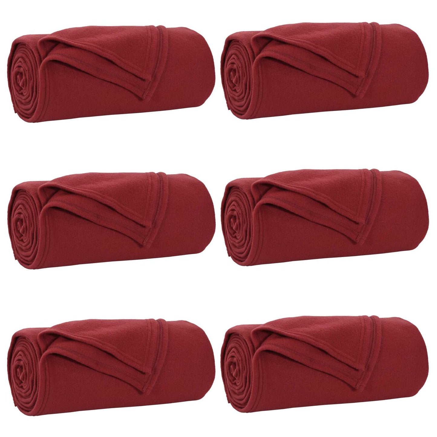 Mesti antklodės 6 pcs Bordo raudona 200 x 150 cm Flysas