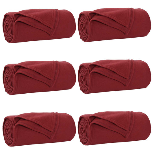 Mesti antklodės 6 pcs Bordo raudona 240 x 220 cm Flysas