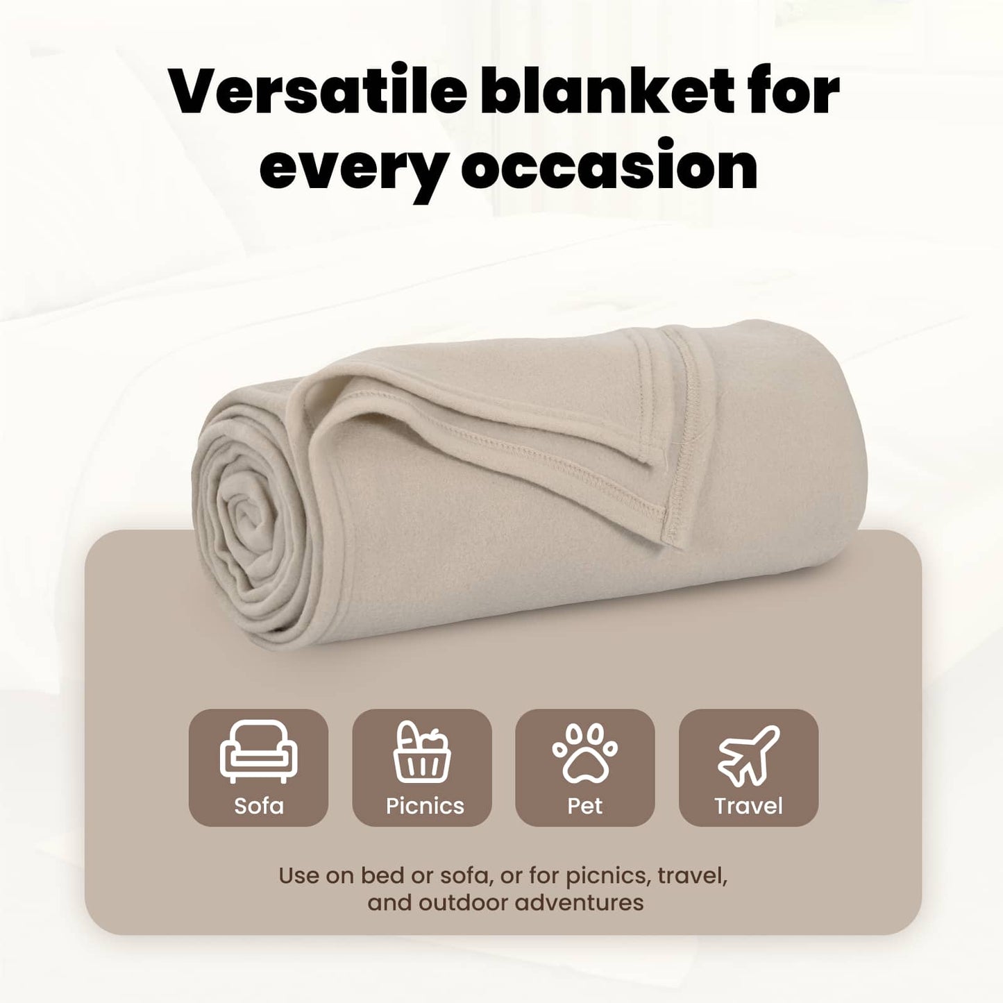 Mesti antklodės 24 pcs Smėlio 200 x 150 cm Flysas