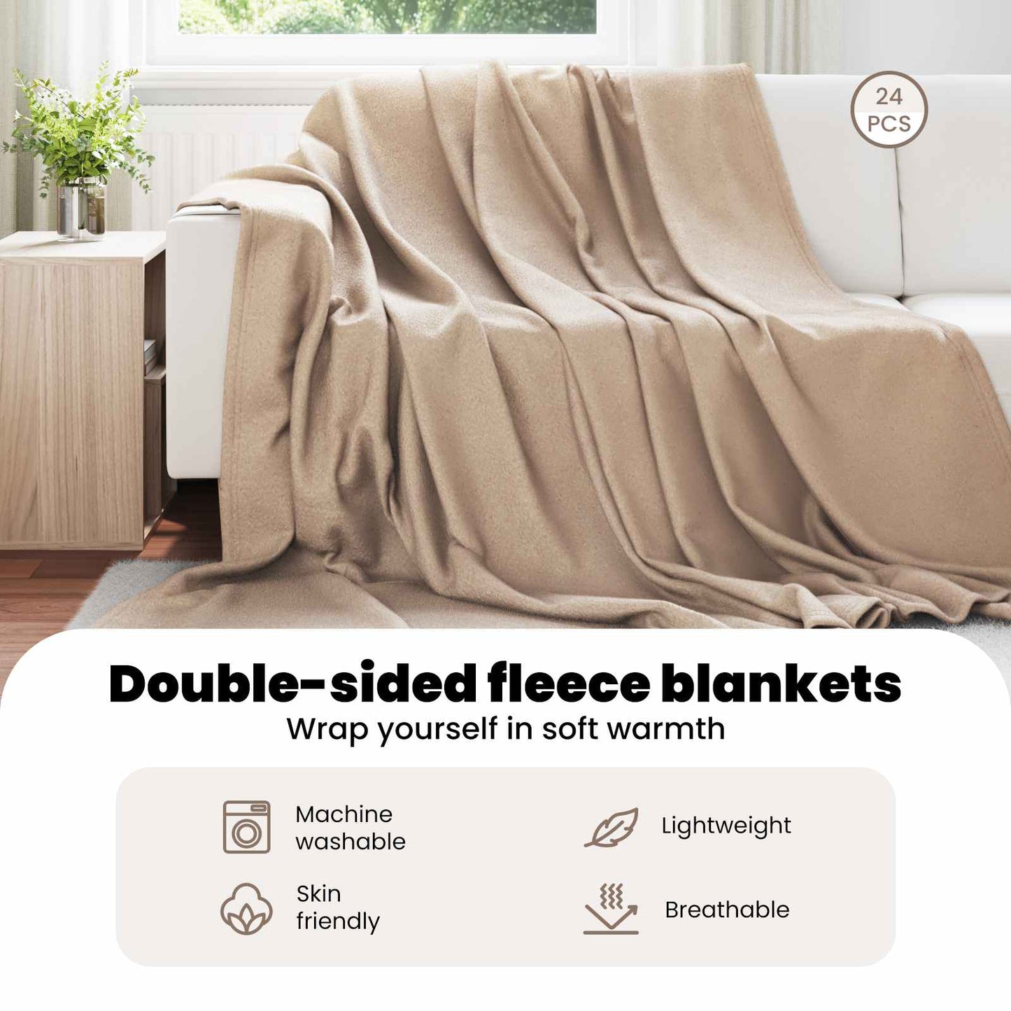 Mesti antklodės 24 pcs Kupranugario 240 x 220 cm Flysas
