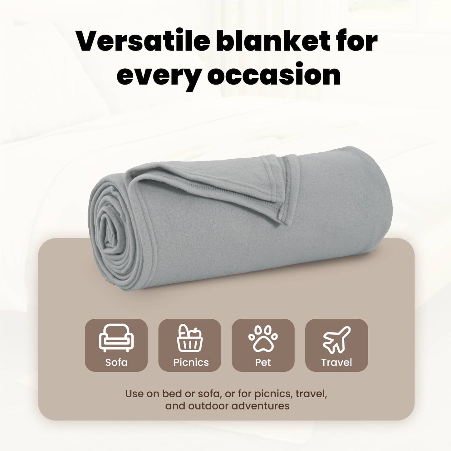 Mesti antklodės 24 pcs Pilka 270 x 240 cm Flysas