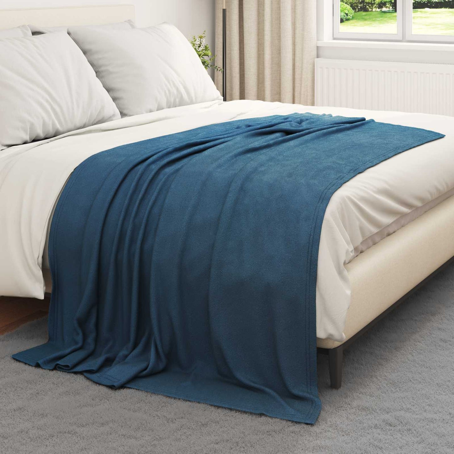 Mesti antklodės 24 pcs Jūrinė mėlyna 200 x 150 cm Flysas