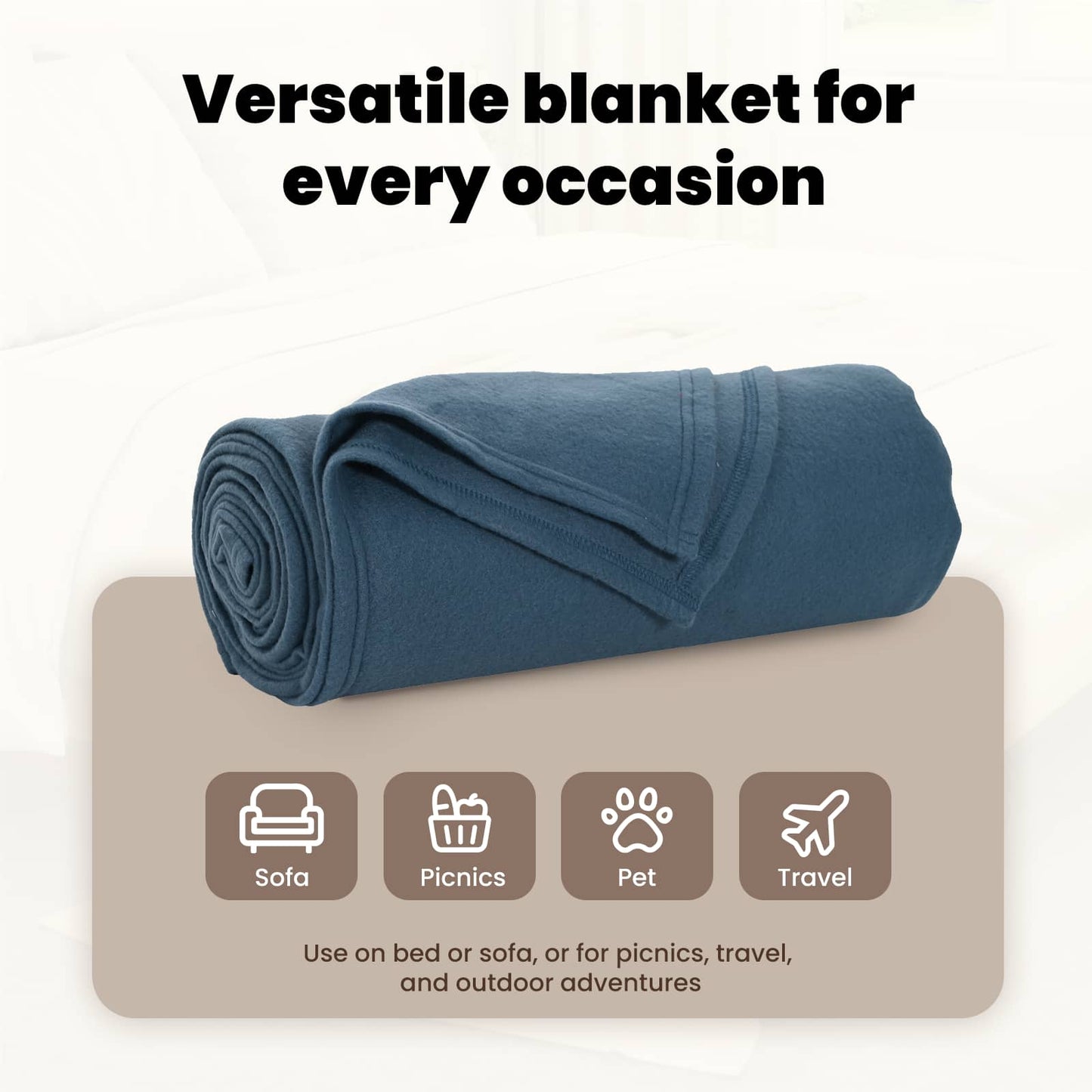 Mesti antklodės 24 pcs Jūrinė mėlyna 240 x 220 cm Flysas