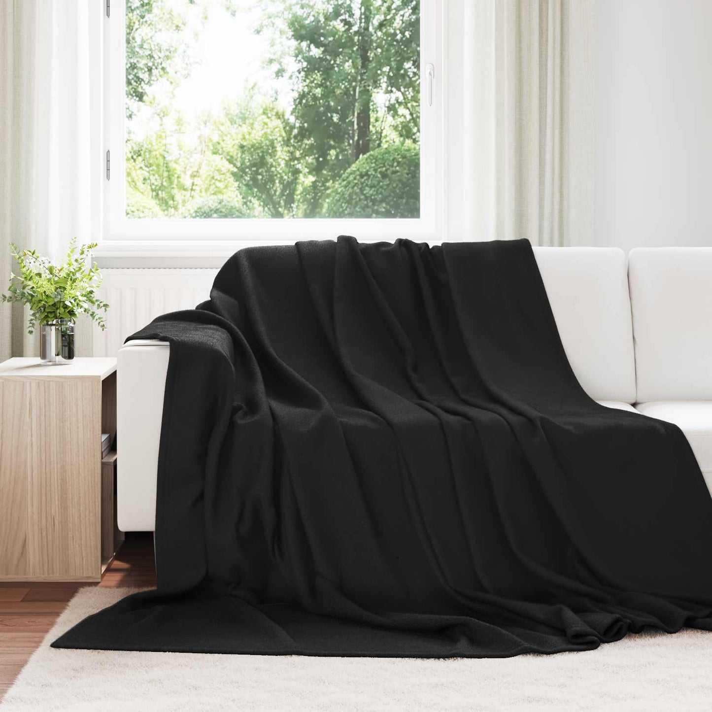 Mesti antklodės 24 pcs Juoda 240 x 220 cm Flysas