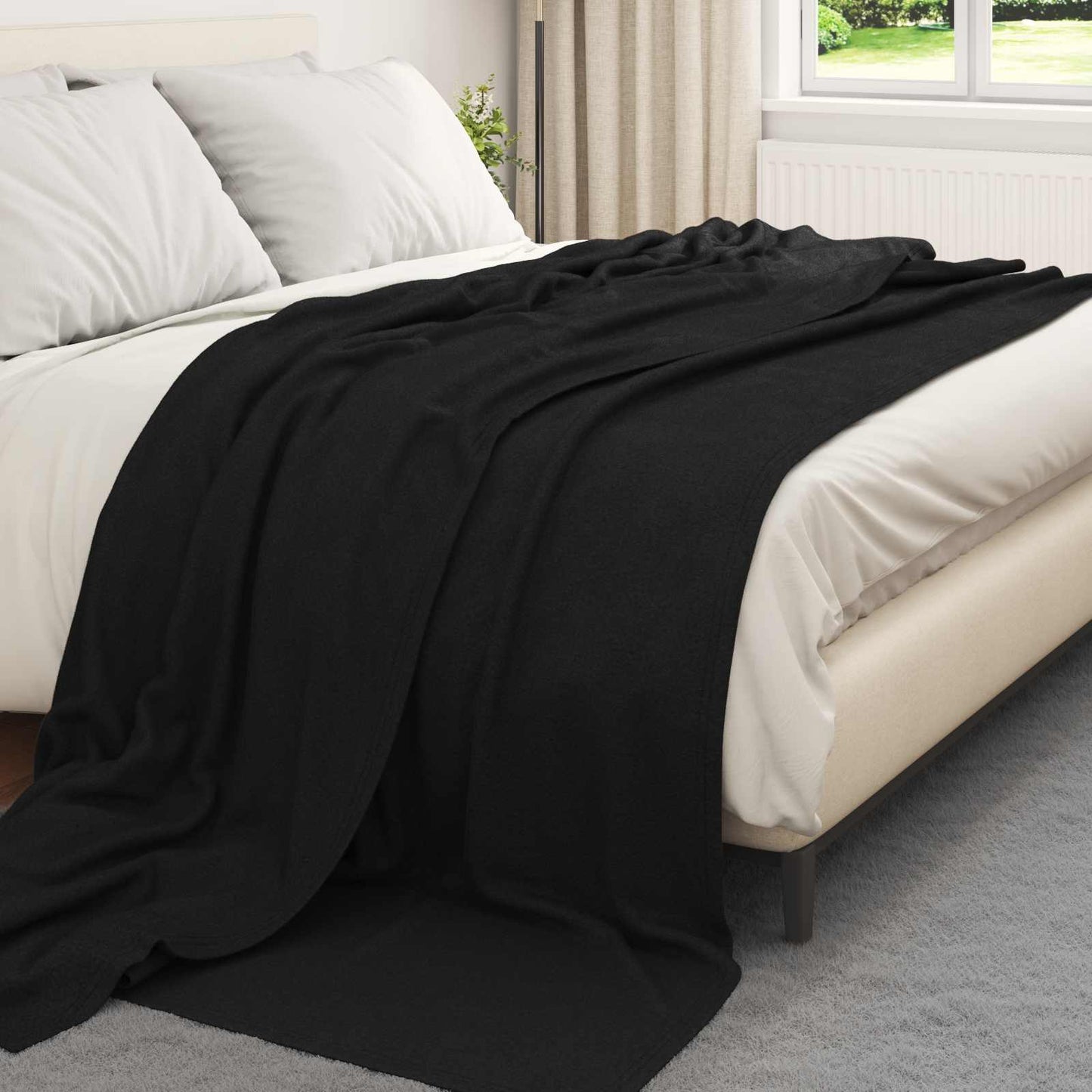 Mesti antklodės 24 pcs Juoda 240 x 220 cm Flysas