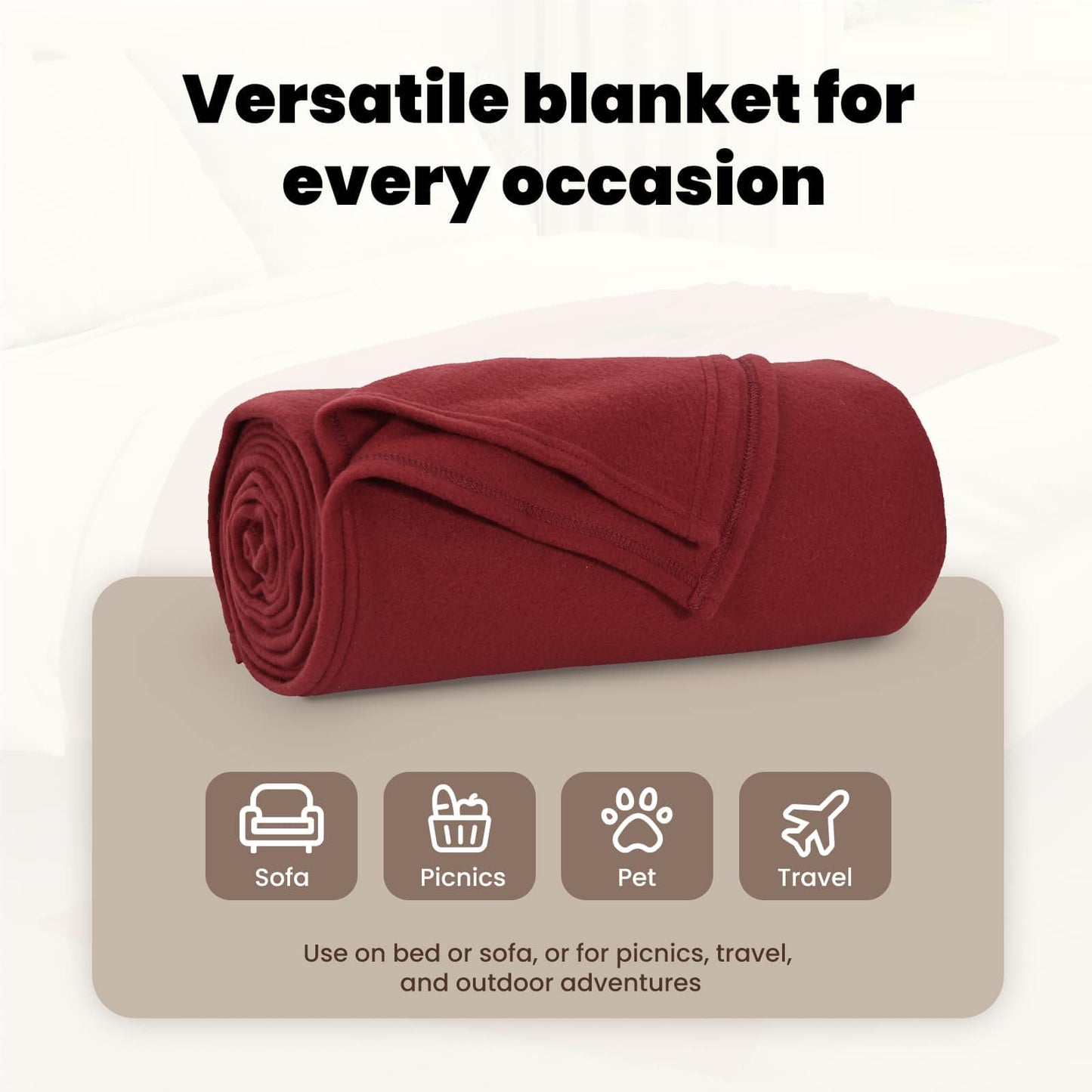 Mesti antklodės 24 pcs Bordo raudona 200 x 150 cm Flysas