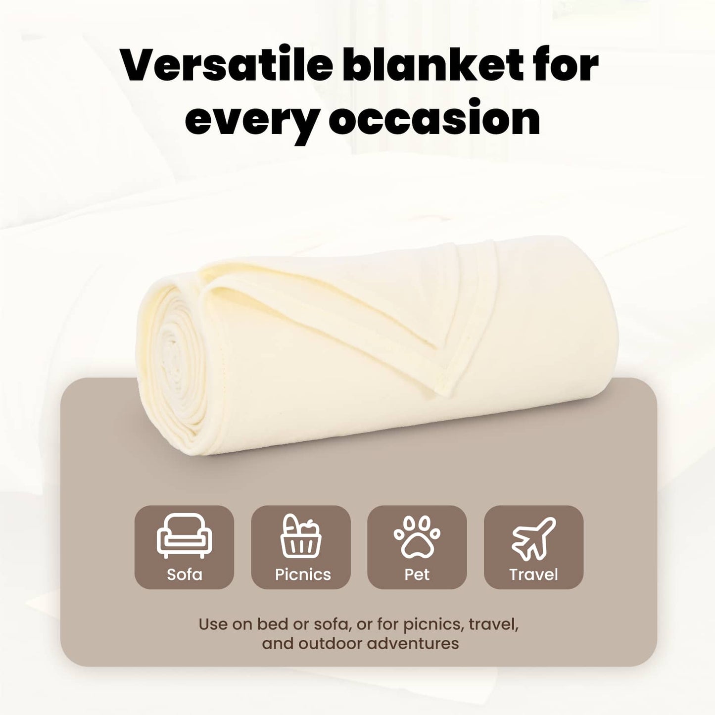 Mesti antklodės 24 pcs Kreminė 240 x 220 cm Flysas