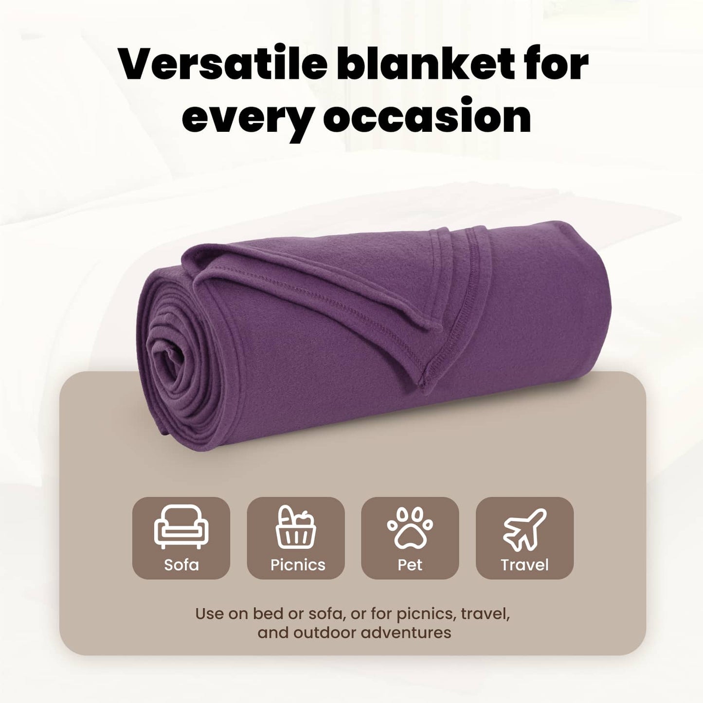 Mesti antklodės 24 pcs Violetinė 200 x 150 cm Flysas