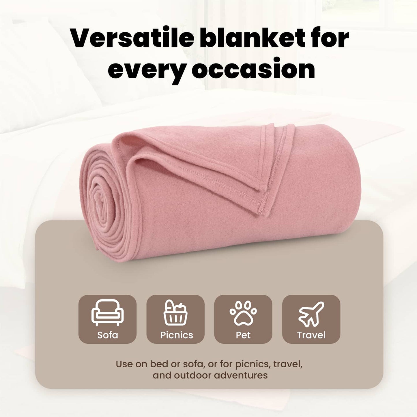 Mesti antklodės 24 pcs Rožinė 170 x 130 cm Flysas