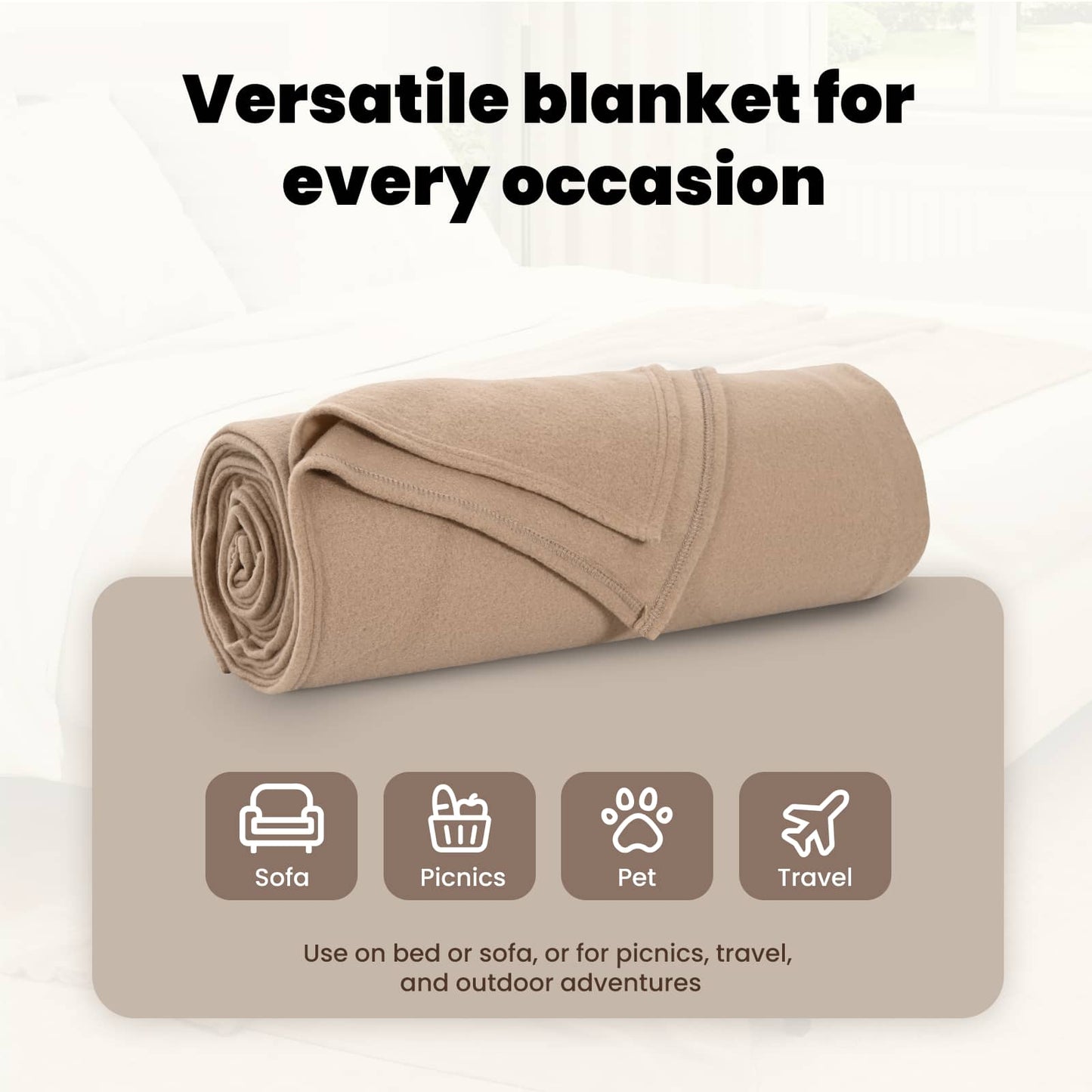 Mesti antklodės 6 pcs Kupranugario 210 x 140 cm Flysas