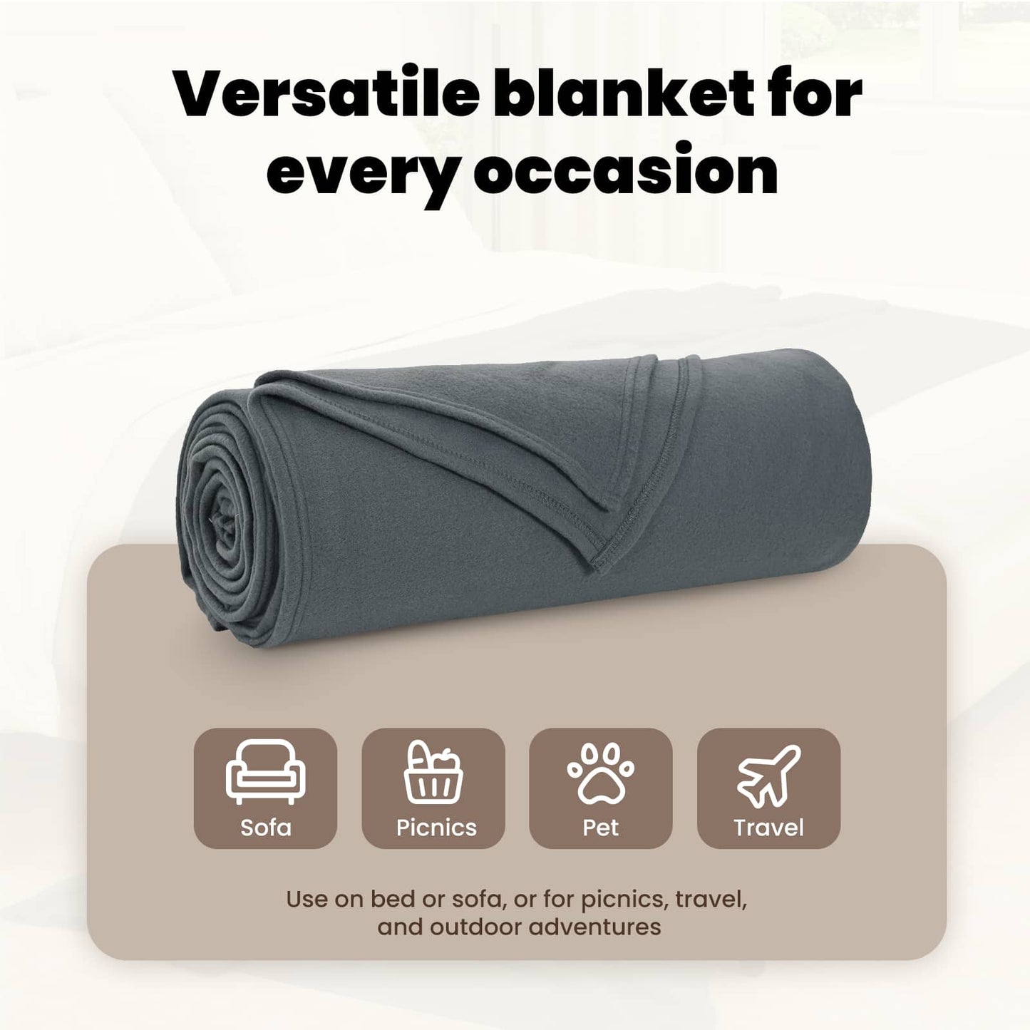 Mesti antklodės 6 pcs Tamsiai pilka 350 x 270 cm Flysas