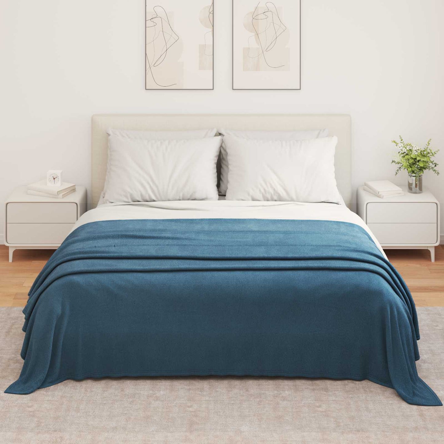 Mesti antklodės 6 pcs Jūrinė mėlyna 350 x 270 cm Flysas