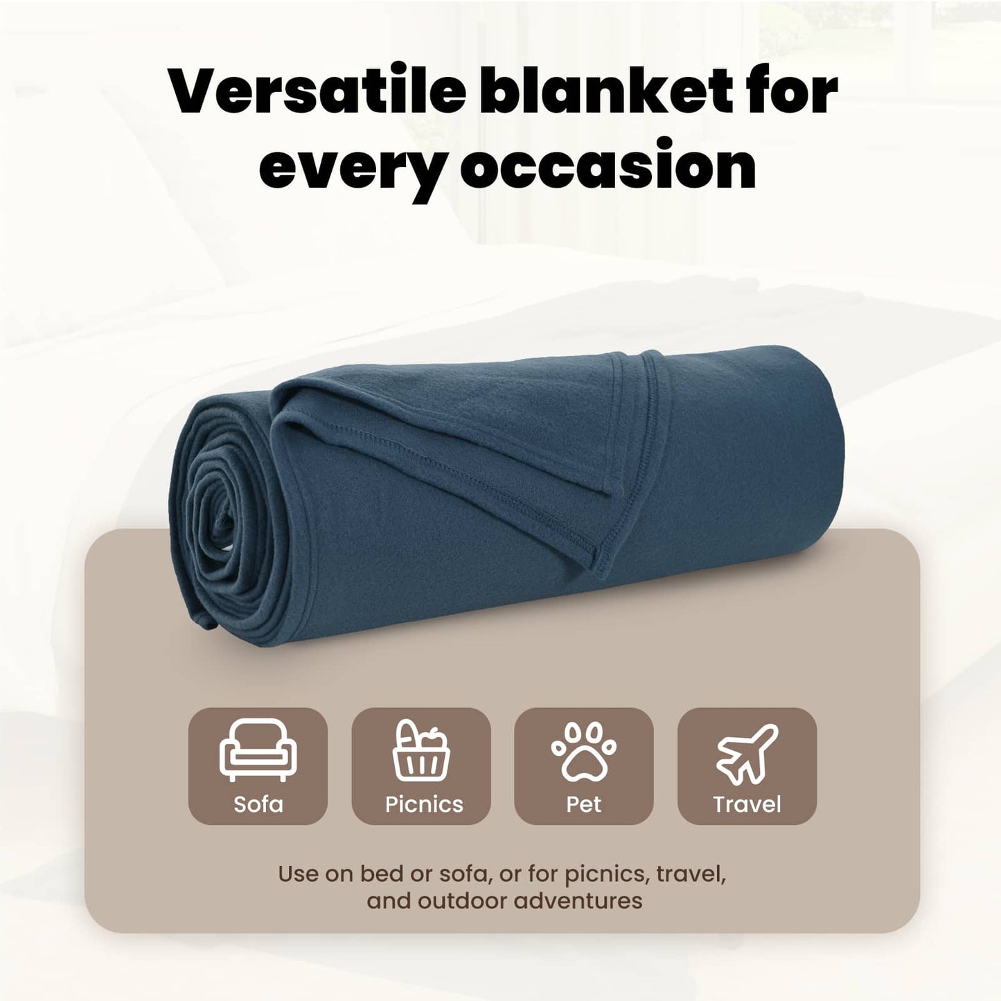 Mesti antklodės 6 pcs Jūrinė mėlyna 350 x 270 cm Flysas