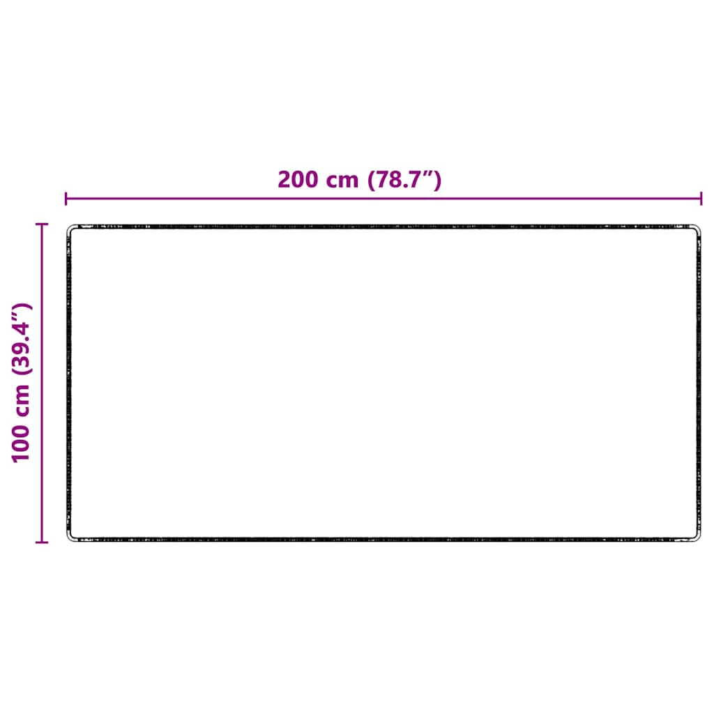 Kilimėlio bėgimo kilimas Tamsiai pilka 100 x 200 cm