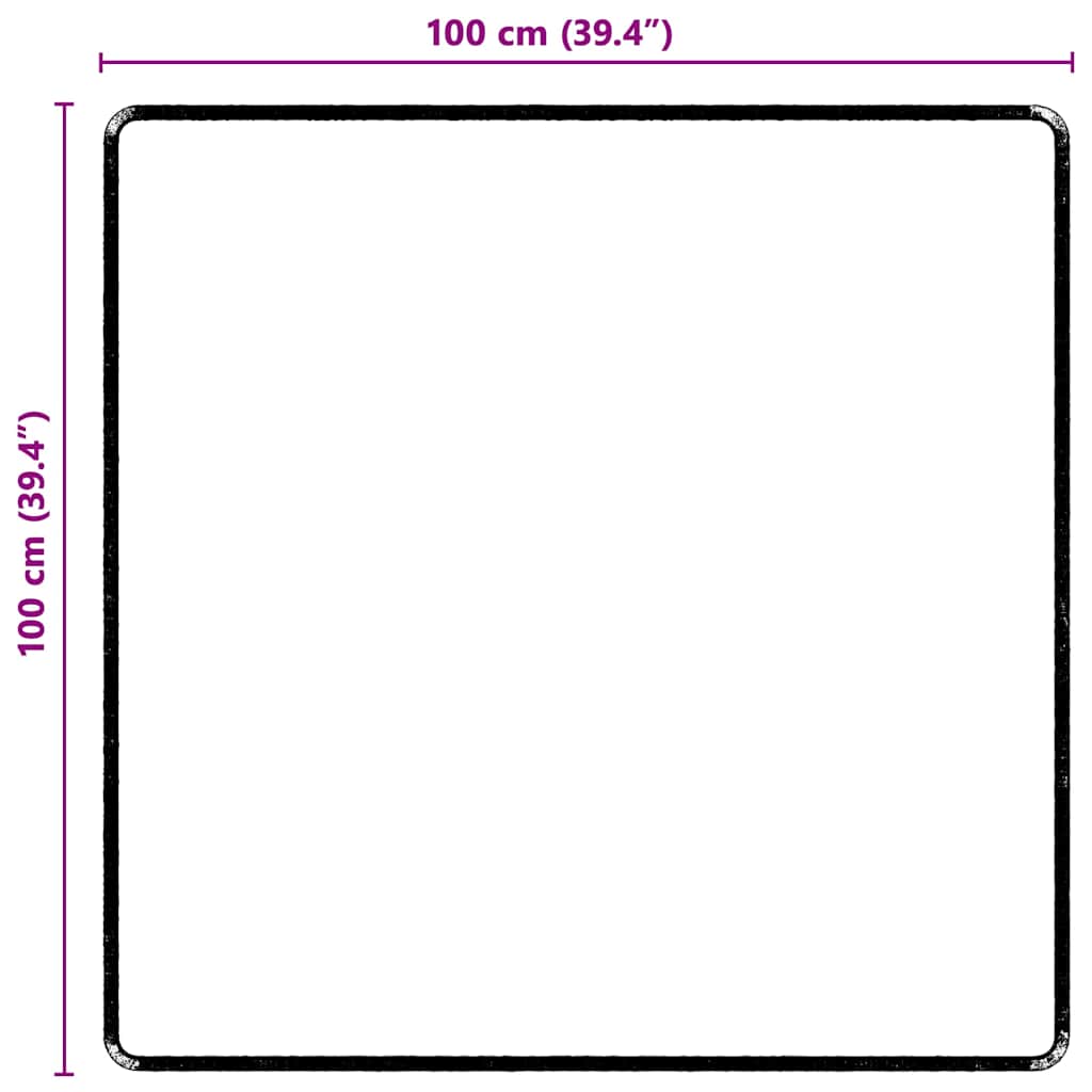Kilimėlio bėgimo kilimas Juoda 100 x 100 cm