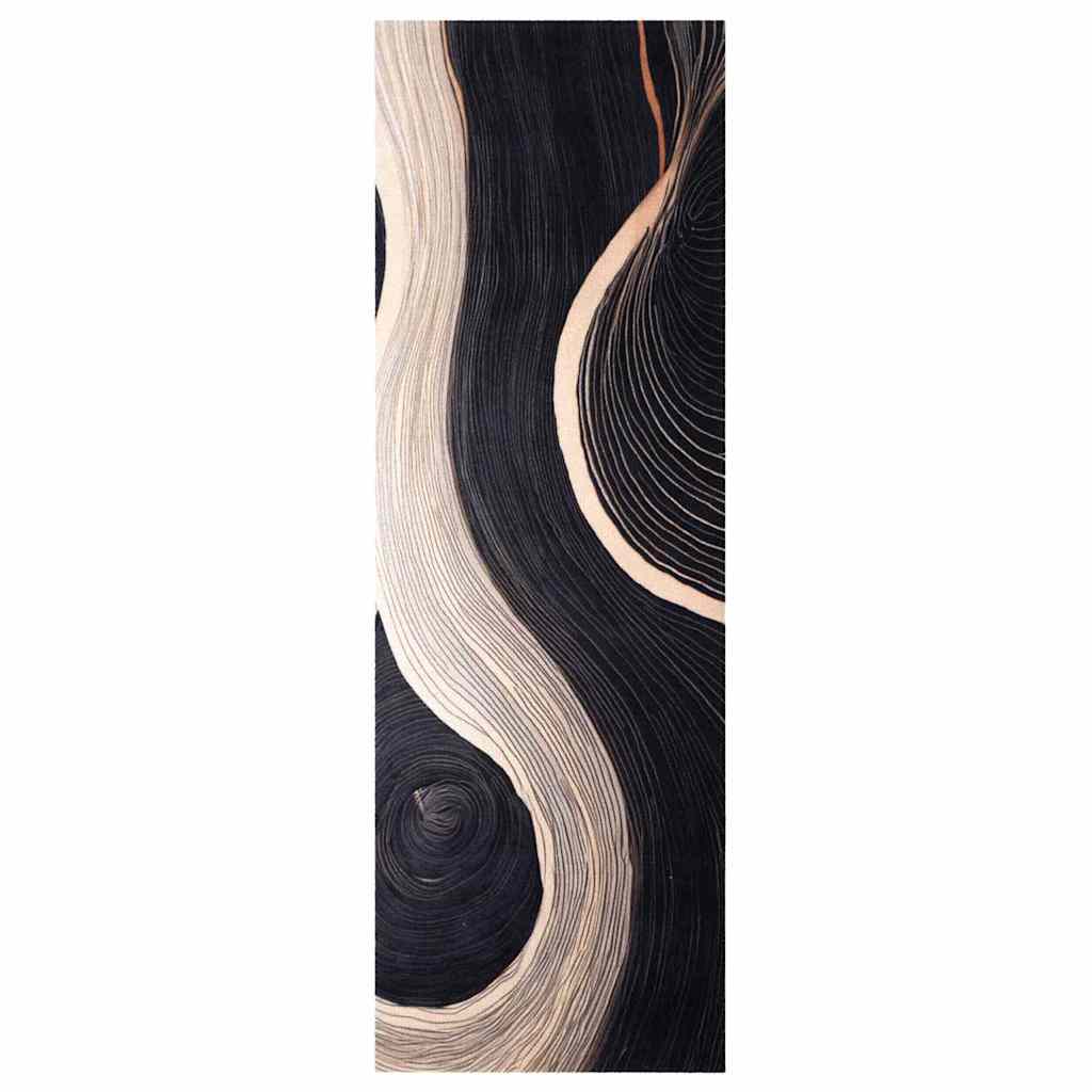 Virtuvės kilimas Juoda 180 x 60 cm Aksomas
