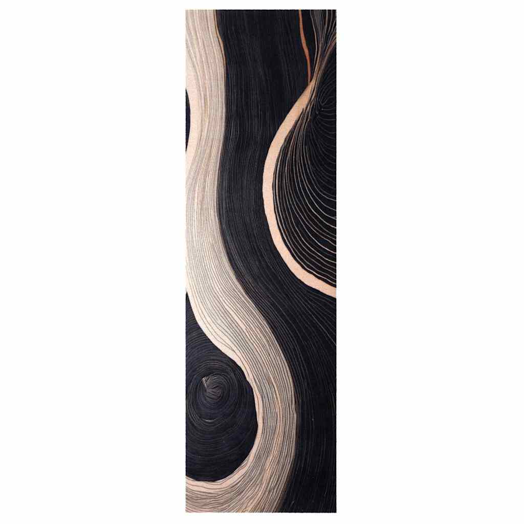 Virtuvės kilimas Juoda 150 x 45 cm Aksomas