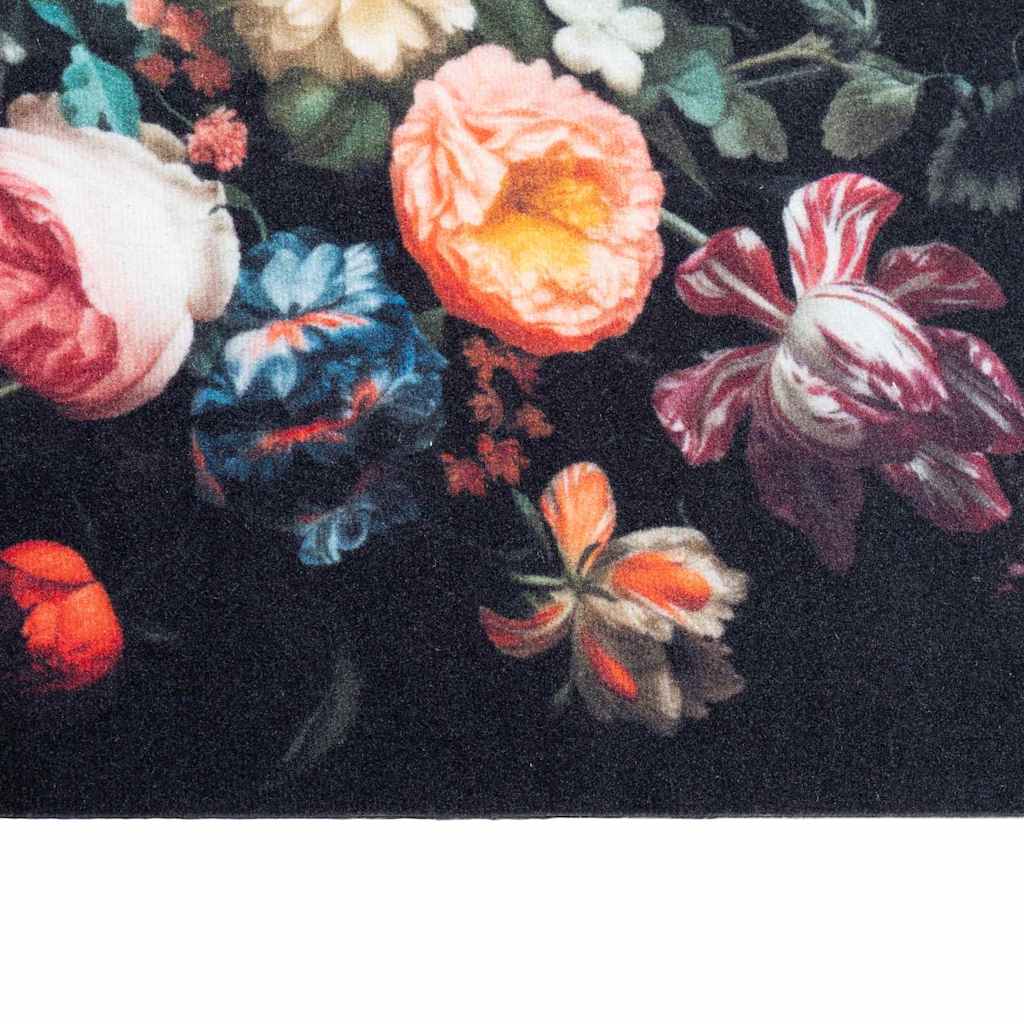 Virtuvės kilimas Juoda 150 x 45 cm Aksomas