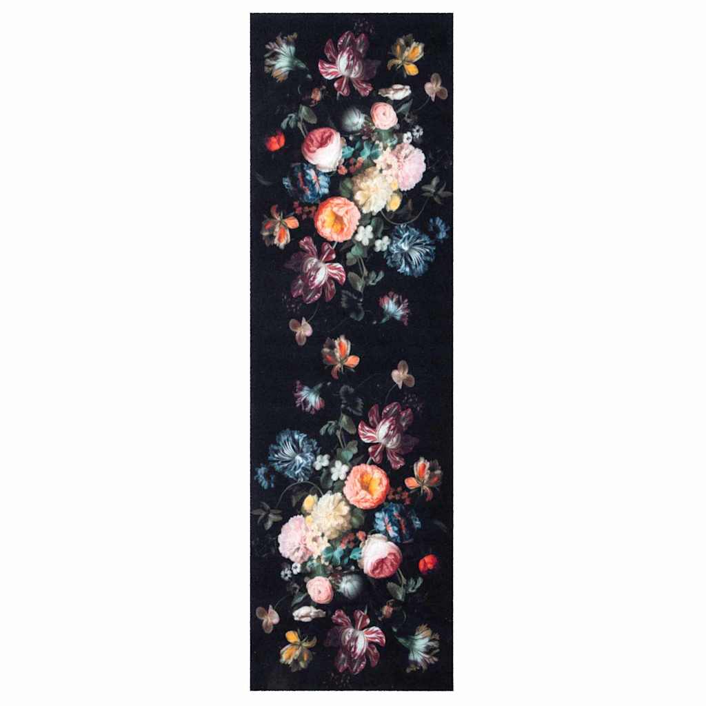 Virtuvės kilimas Juoda 150 x 45 cm Aksomas