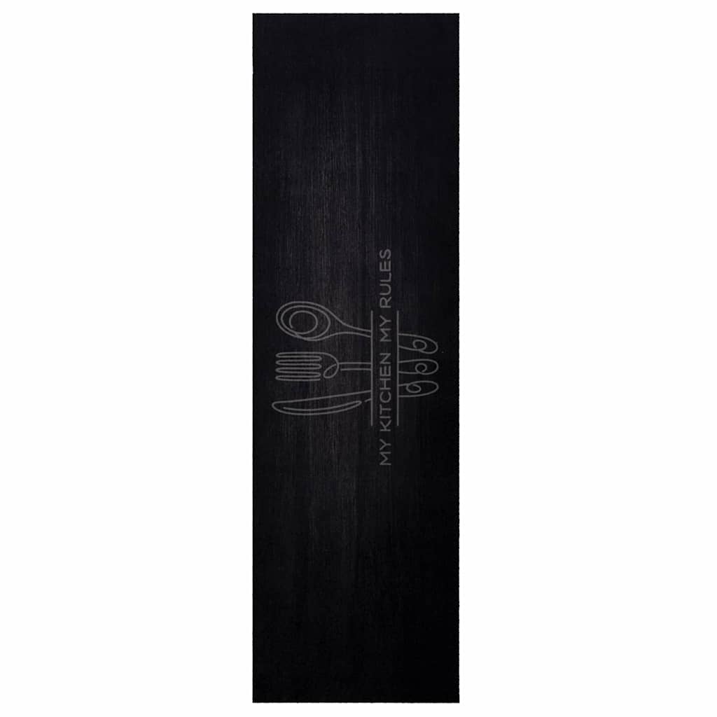 Virtuvės kilimas Stalo įrankiai Juoda 150 x 45 cm Aksomas