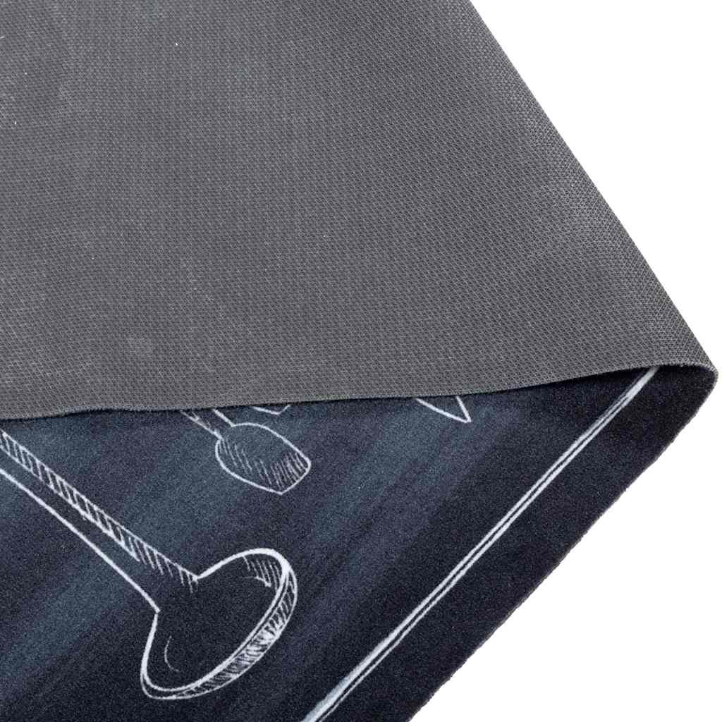 Virtuvės kilimas „Toile“ Juoda 180 x 60 cm Aksomas