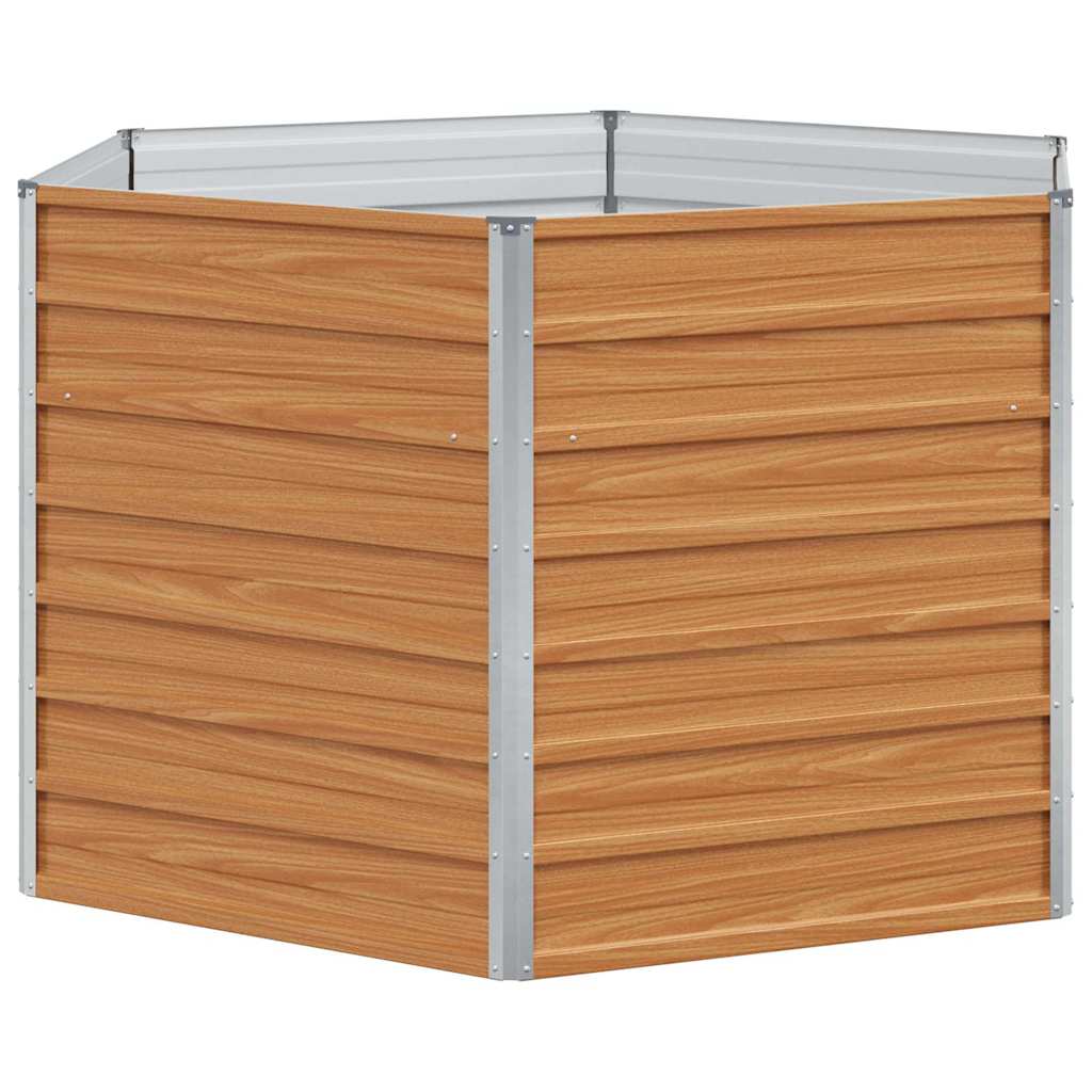 Pakelta sodo lova Šviesiai rudas 129 x 129 x 77 cm