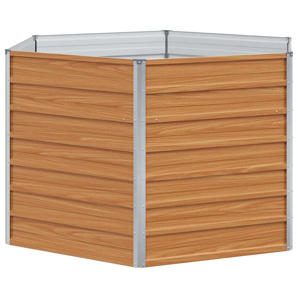 Pakelta sodo lova Šviesiai rudas 129 x 129 x 77 cm