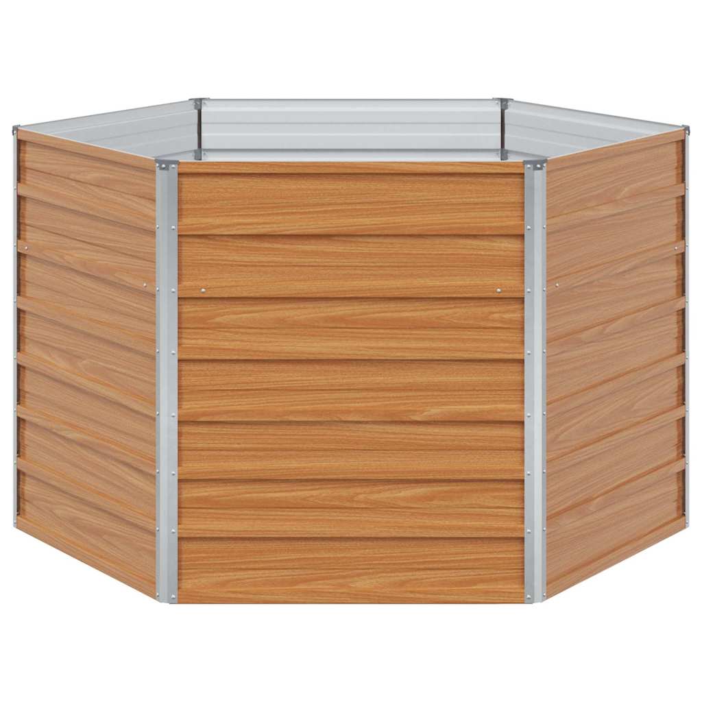 Pakelta sodo lova Šviesiai rudas 129 x 129 x 77 cm