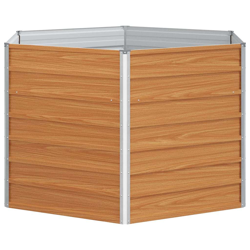 Pakelta sodo lova Šviesiai rudas 129 x 129 x 77 cm