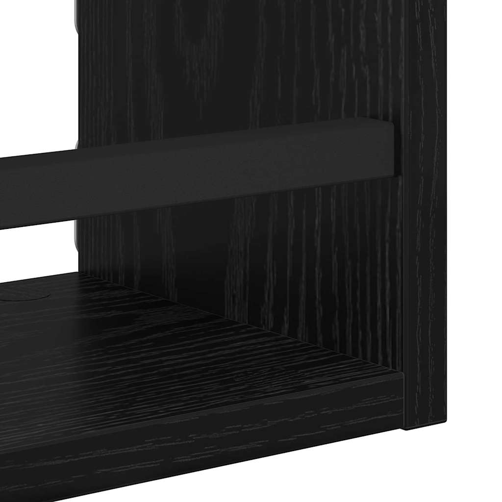 Sieninių lentynų komplektas 3 pcs Juodas ąžuolas 40x16x14cm