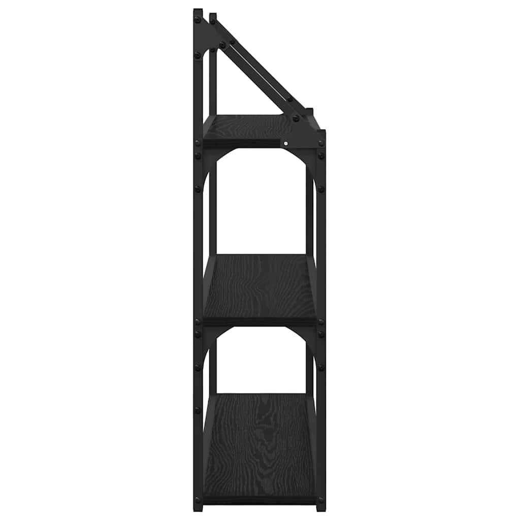 Sieninė lentyna su lentyna Juodas ąžuolas 60 x 21 x 78,5 cm