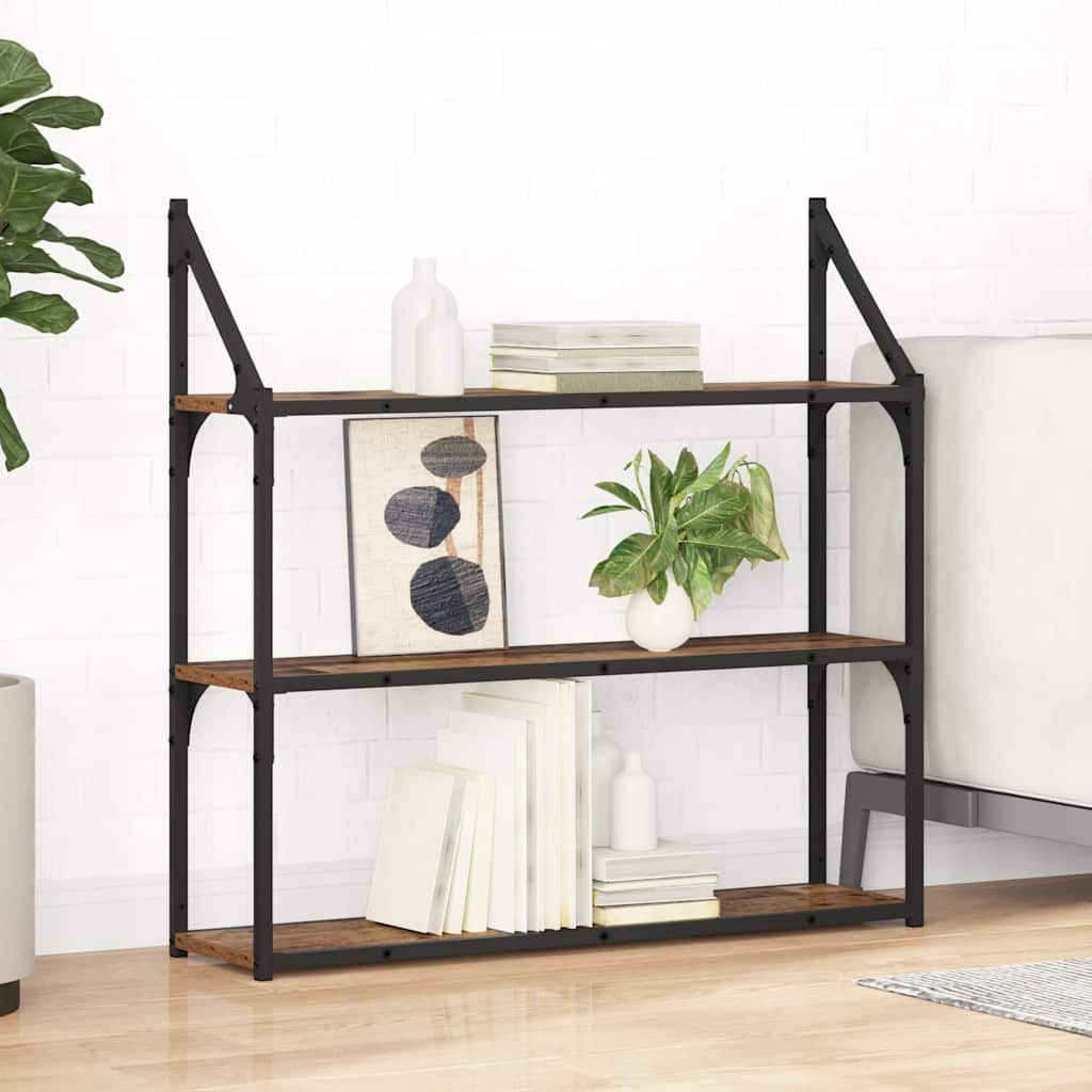 Sieninė lentyna su lentyna Senovinis medis 80 x 21 x 78,5 cm