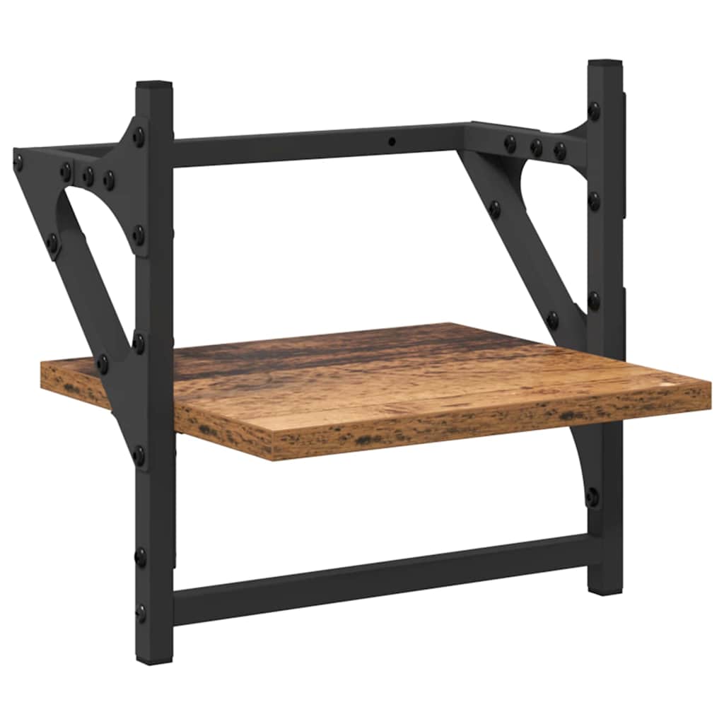 Sieninių lentynų komplektas su lentyna 6 pcs Senovinis medis