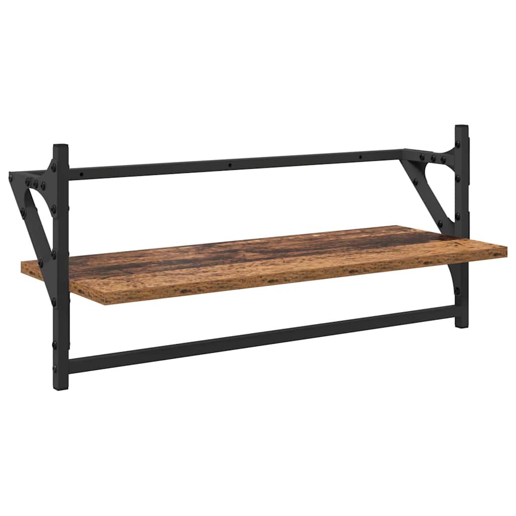 Sieninių lentynų komplektas su lentyna 6 pcs Senovinis medis